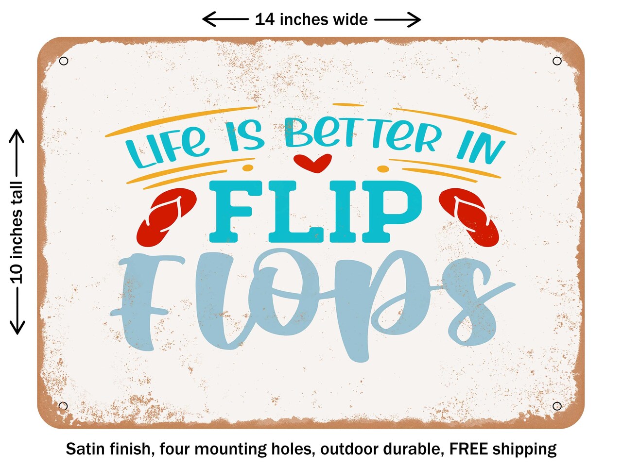 Rusty hot sale flip flops